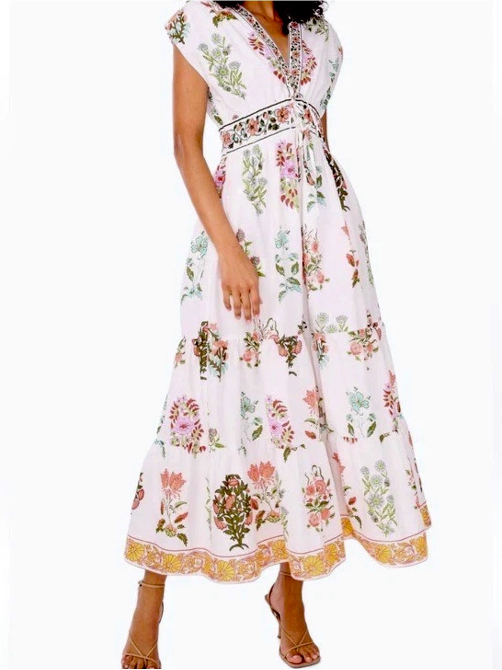 CeCe floral block print maxi dress